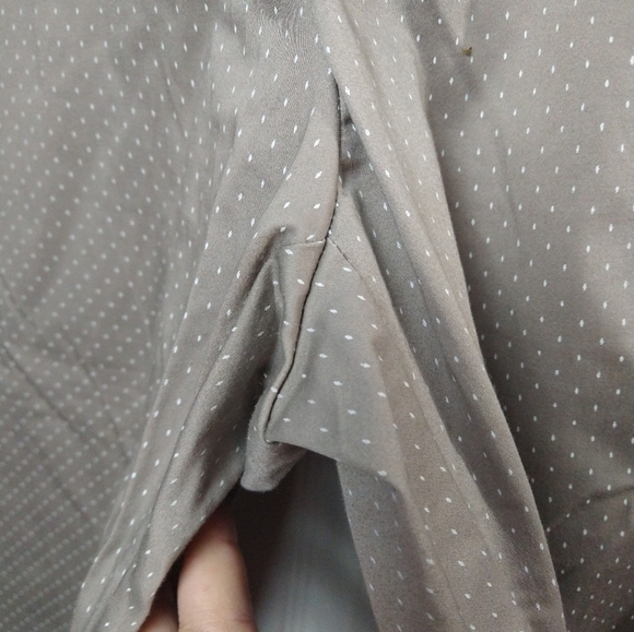 $Khakis &co brown white elongated dot cropped ankle elastic stretch pants Size18 - Picture 5 of 12